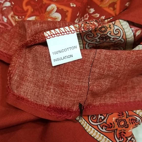 Floral Pattern Cotton short sleeves Dress. XL - Picture 8 of 12